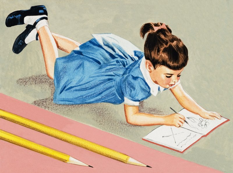 Desenho de menina de English School