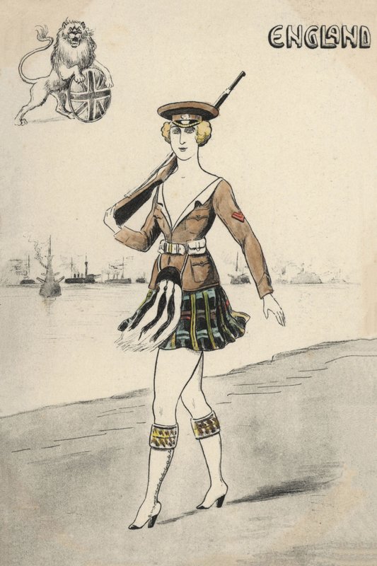 Menina em uniforme escocês (cor litho) de English School