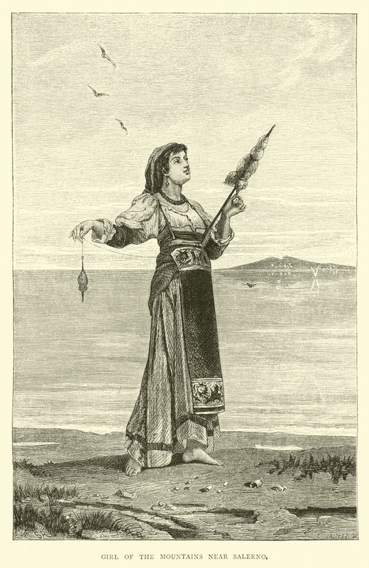 Garota das montanhas perto de Salerno de English School