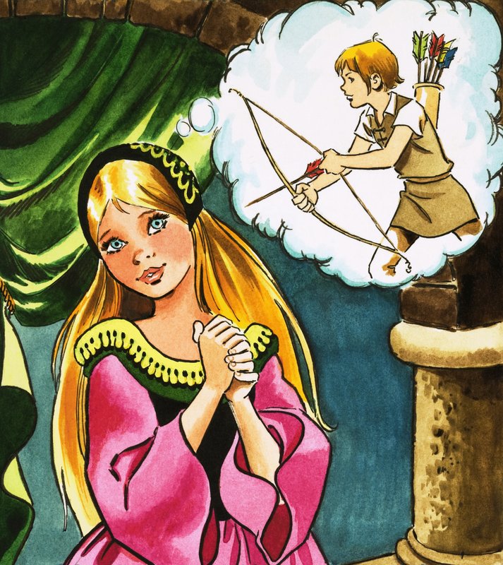 Menina, com, cupid de English School