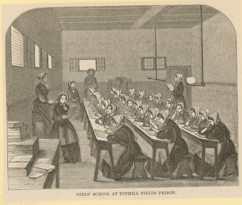 Escola de garotas na prisão de Tothill Fields de English School