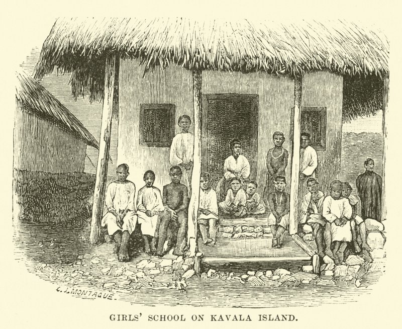 Escola de meninas na ilha de Kavala de English School