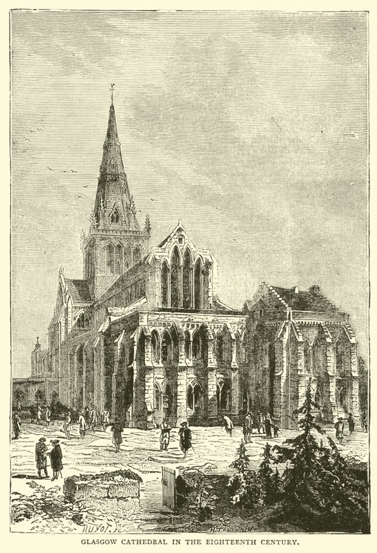 Catedral de Glasgow no século XVIII de English School