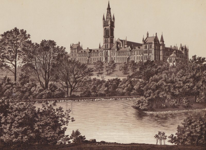 Glasgow: A Universidade (litho) de English School