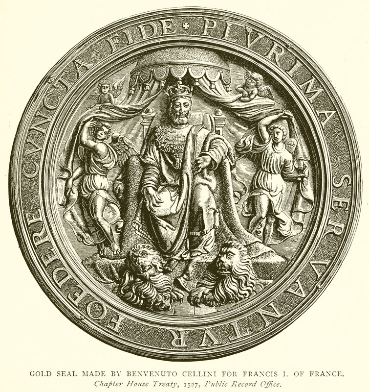 Selo de ouro feito por Benvenuto Cellini para Francis I da França de English School