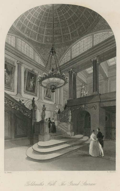 Goldsmiths Hall, a grande escadaria de English School