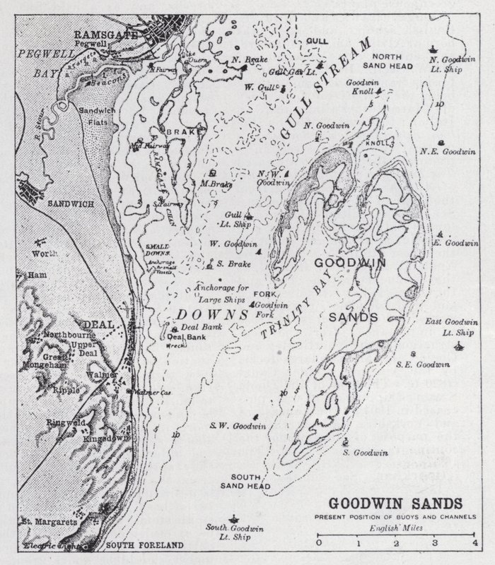 Goodwin Sands (litho) de English School