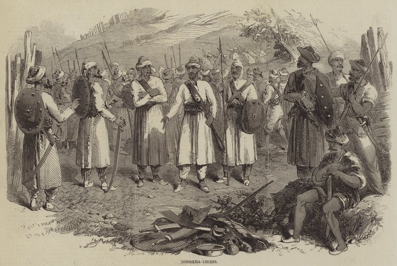 Goorkha Chiefs (gravura) de English School