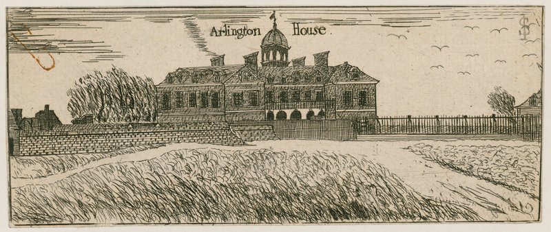 Goring House, mais tarde Arlington House, no local do Palácio de Buckingham de English School