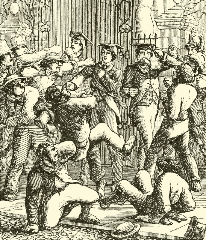 Gownsmen versus cidadãos de English School