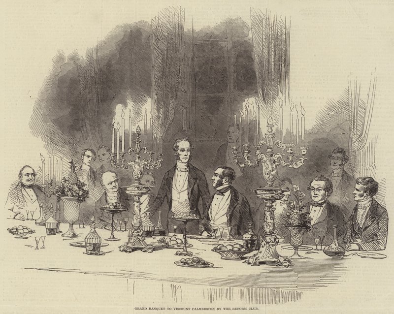 Grande Banquete ao Visconde de Palmerston pelo Clube da Reforma de English School