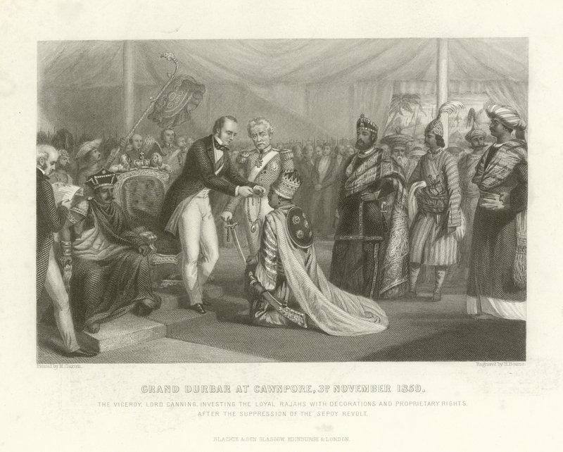 Grande Durbar em Cawnpore, 3 de novembro de 1859 de English School