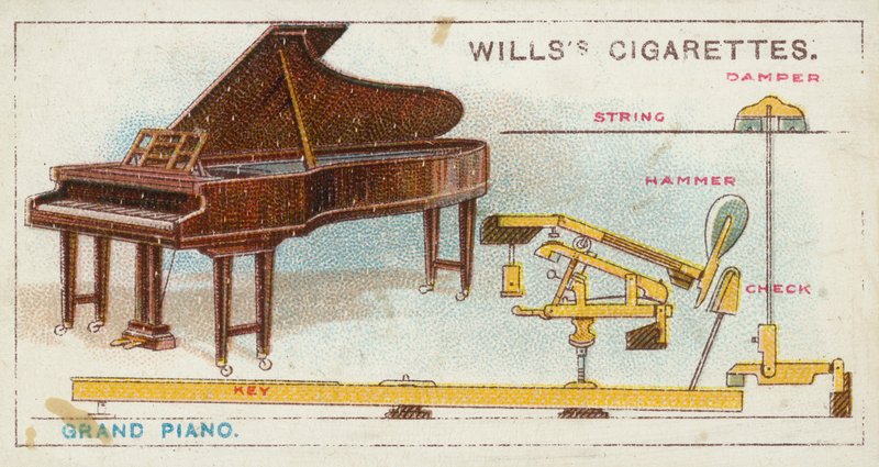 Grand Piano (chromolitho) de English School
