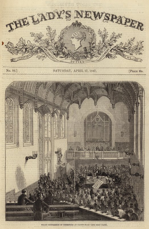 Grande conferência de dissidentes em Crosby Hall, Londres, 1847 de English School