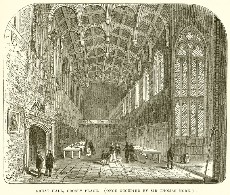 Grande Salão, Crosby Place. (Uma vez ocupado por Sir Thomas More) de English School