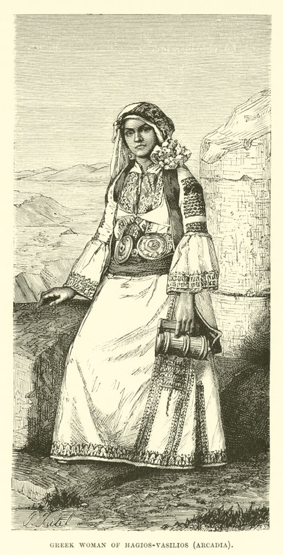 Mulher grega de Hagios-Vasilios, Arcadia de English School