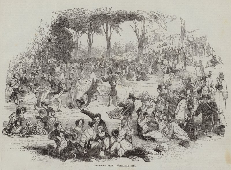 Greenwich Park, Holiday Hill (gravura) de English School