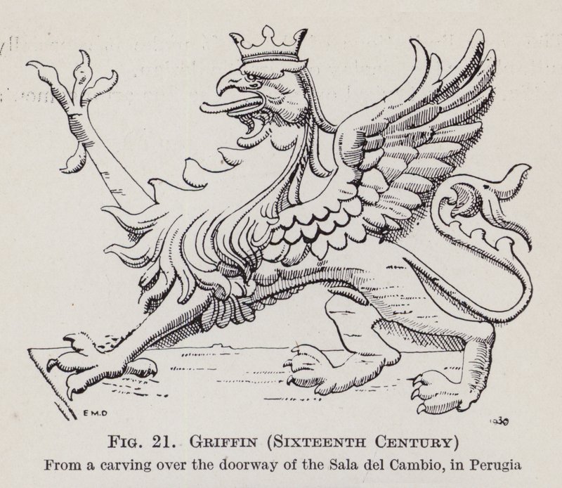 Griffin, Século XVI (litho) de English School