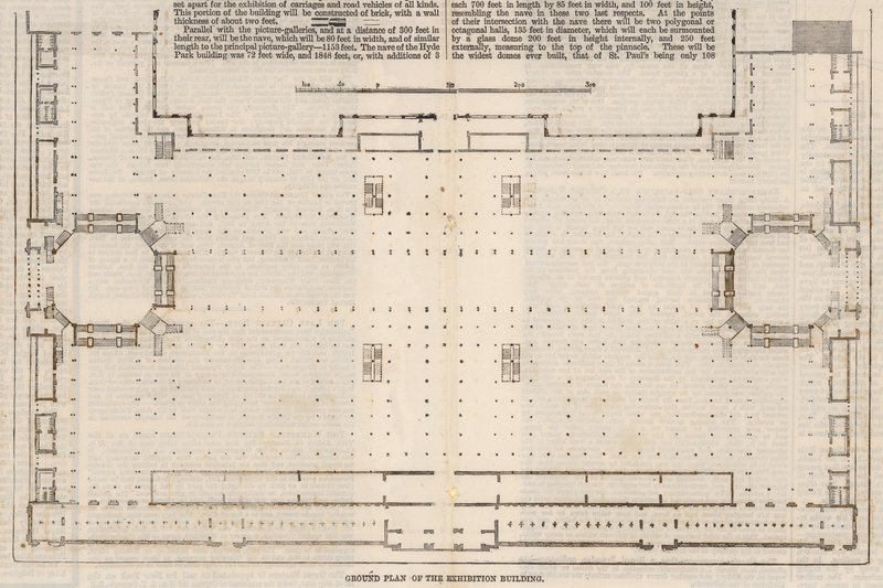 Planta do edifício internacional da exposição de 1862 de English School