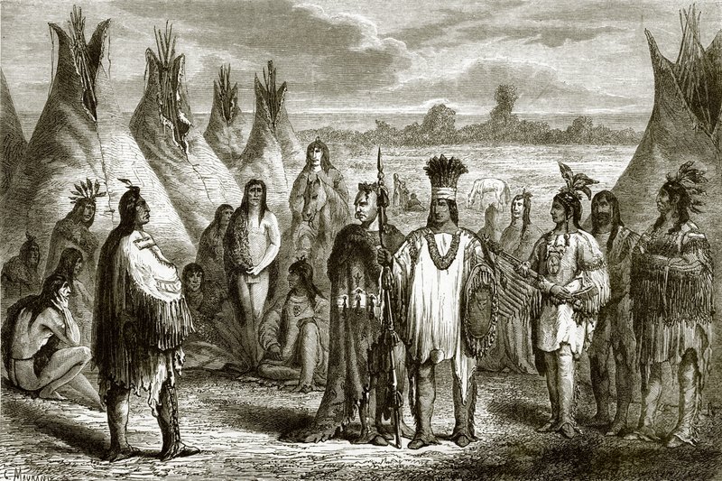 Grupo de índios de English School