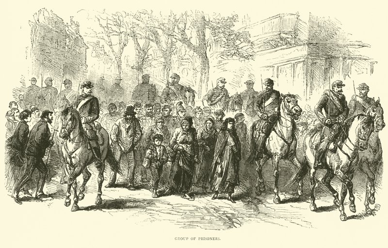 Grupo de prisioneiros, abril de 1871 de English School
