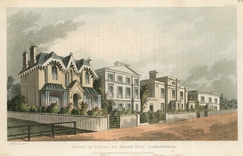 Grupo de moradias em Herne Hill de English School