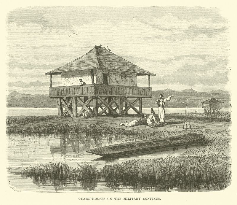 Casas de guarda nos confins militares de English School