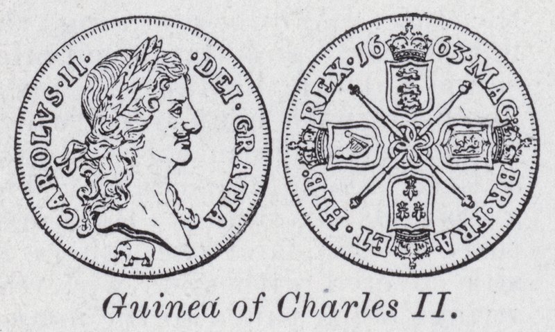 Guiné de Carlos II (litho) de English School