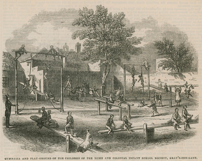 Ginásio e recreio das crianças da Sociedade Colonial e Infantil Colonial de English School
