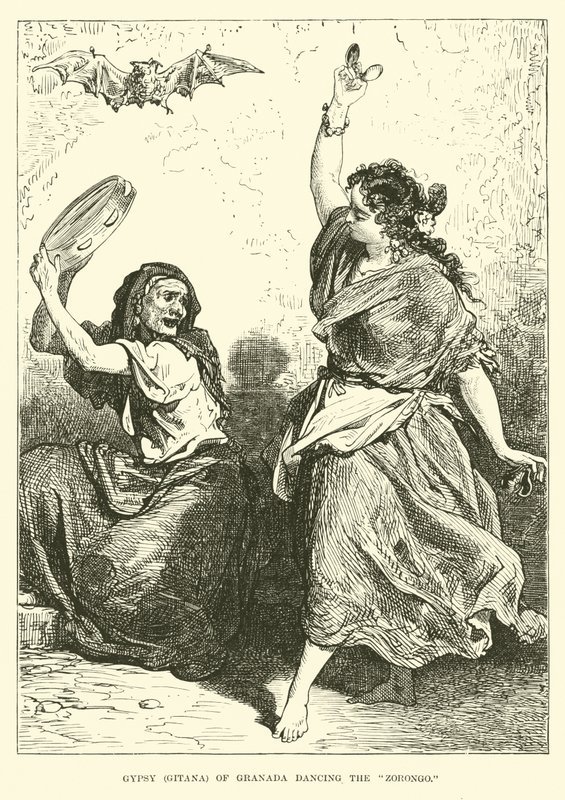 Cigano, Gitana de Granada dançando o Zorongo de English School