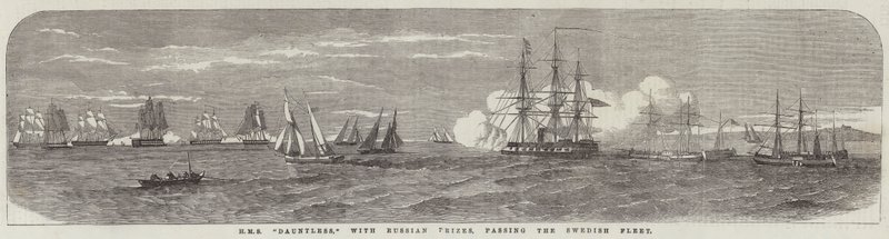 HMS "Dauntless", com prêmios russos, passando pela frota sueca (gravação) de English School