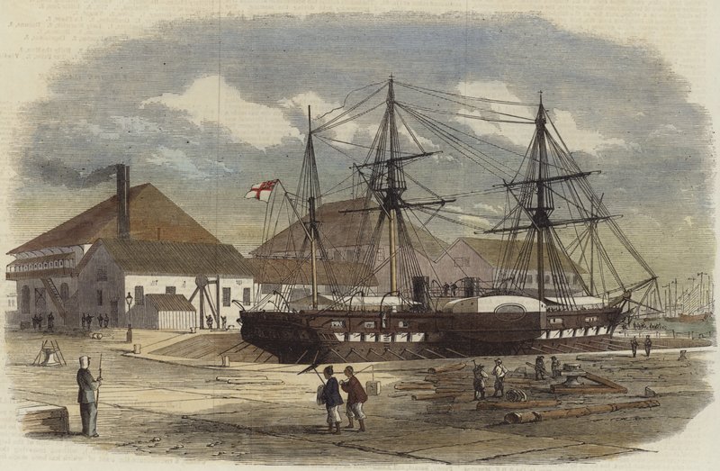 HMS Leopard na doca em Xangai de English School
