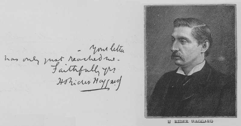 H Rider Haggard (gravura) de English School