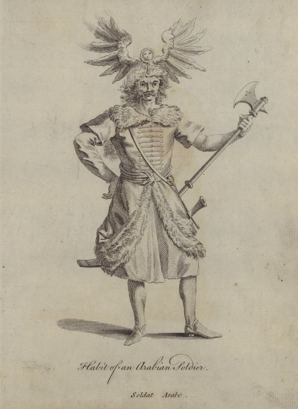 Hábito de um soldado árabe (gravura) de English School