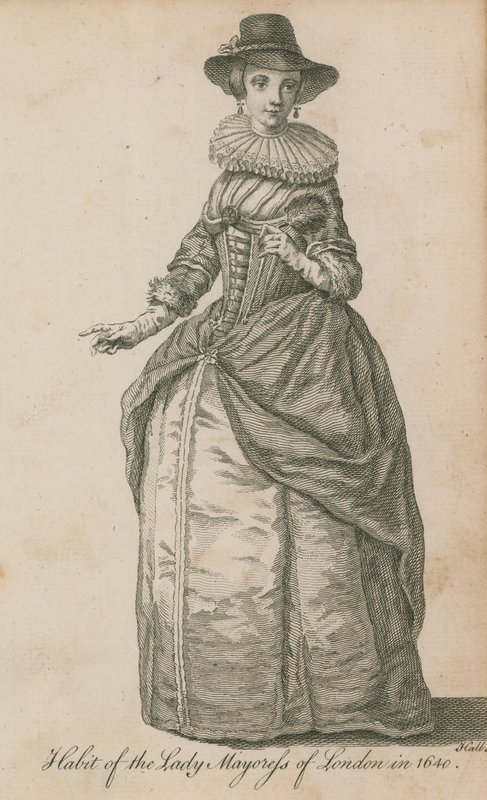 Hábito da senhora prefeita de Londres em 1640 de English School