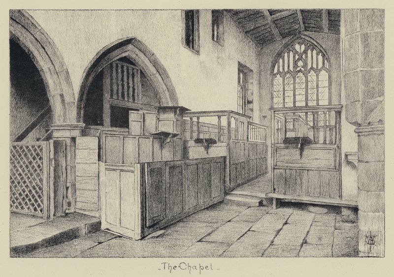 Haddon Hall, The Chapel (litho) de English School