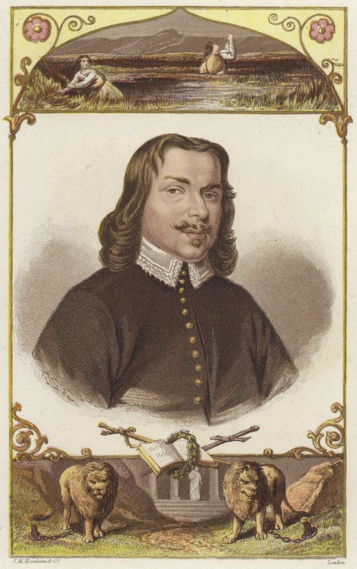 Meia retrato de um homem vestindo roupas do século XVIII de English School