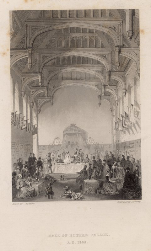 Salão do Palácio de Eltham em 1365 dC de English School
