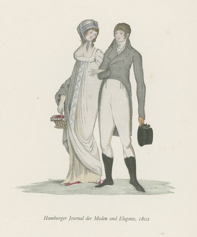 Jornal de Hamburgo de moda e elegância, 1802 de English School