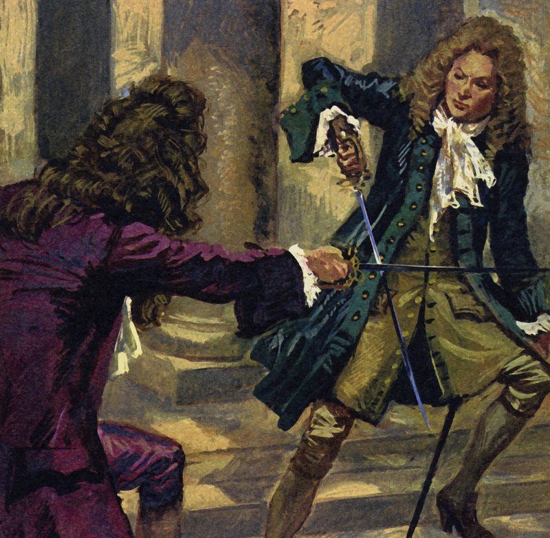Handel e um compositor e cantor chamado Mattheson lutou um duelo com espadas de English School