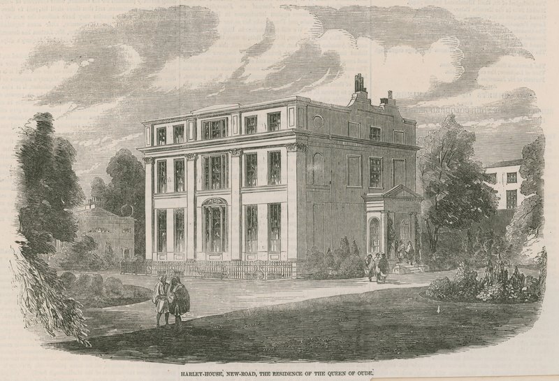 Harley House, New Road, Londres, a residência da Rainha de Oude de English School