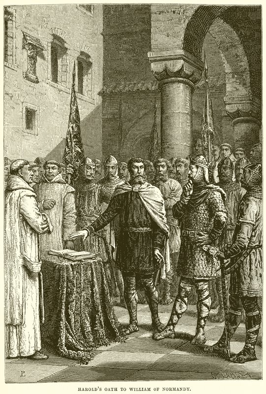 Juramento de Haroldo a William da Normandia de English School