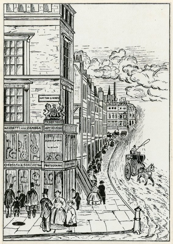 Jardim Hatton e Holborn, 1866 de English School