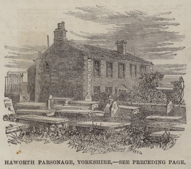 Haworth Parsonage, Yorkshire (gravura) de English School