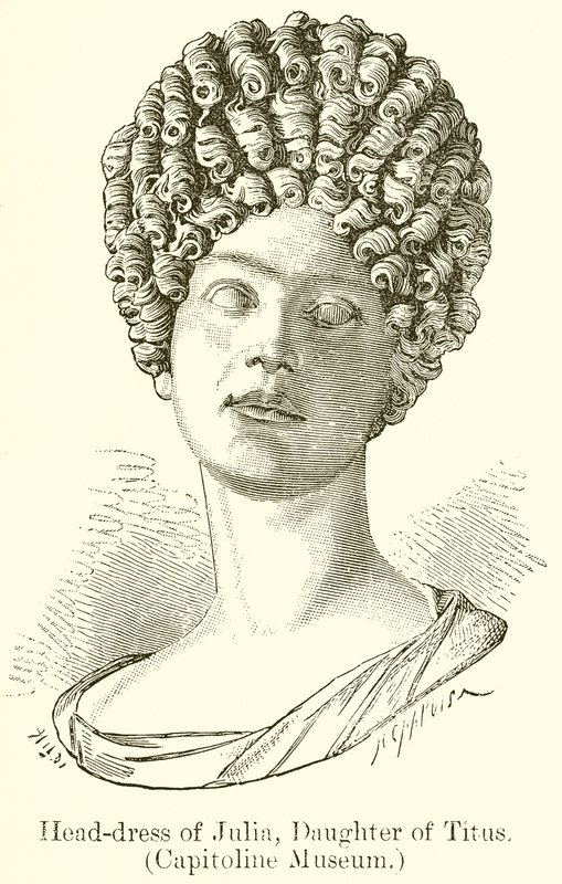 Cabeça-Vestido de Julia, Filha de Titus. (Museu Capitolino) de English School
