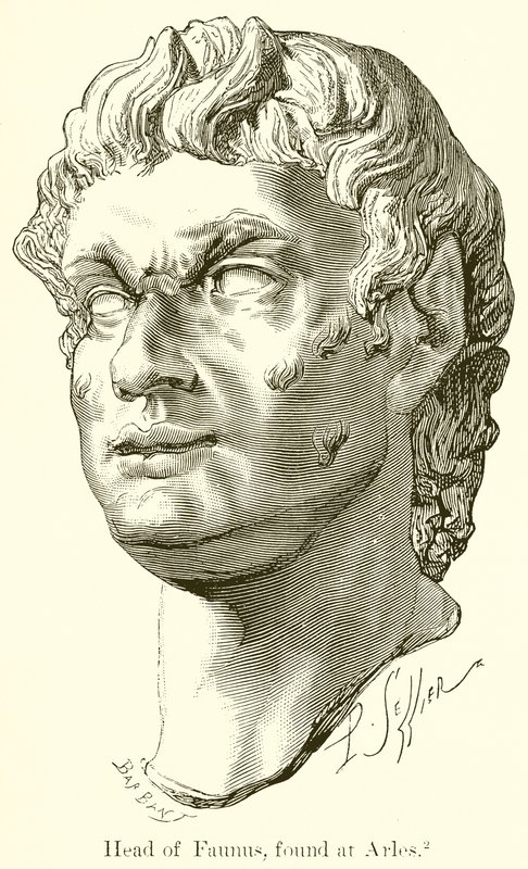 Head of Faunus, encontrado em Arles de English School