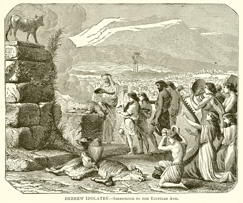 Idolatria Hebraica .-- Sacrifício às Apis Egípcias de English School