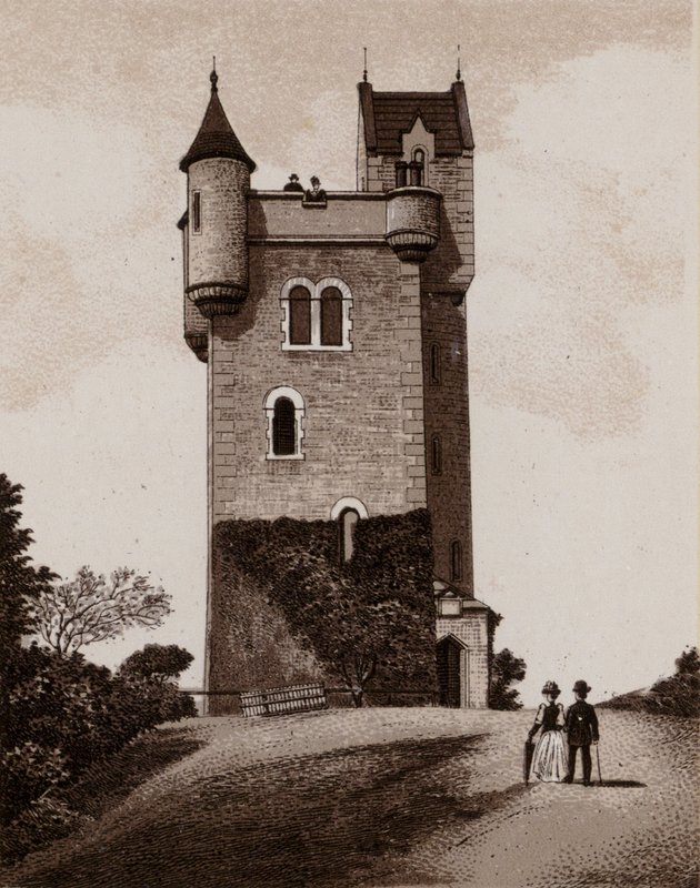 Torre Helens, Glandeboye (litografia) de English School