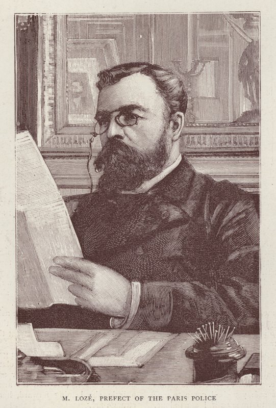 Henri Loze, político francês e prefeito de polícia de Paris (litho) de English School