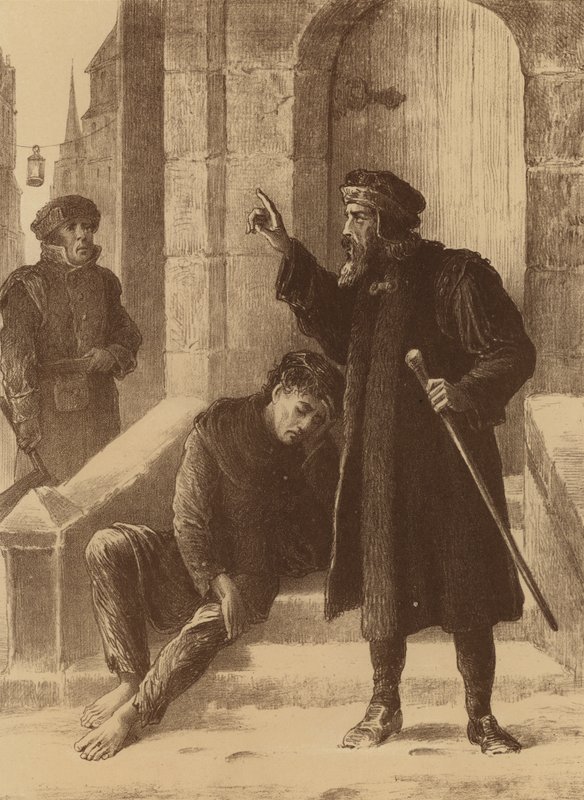 Henry Heath, "Taking him to be a shoplifter calls the watch" (litografia) de English School
